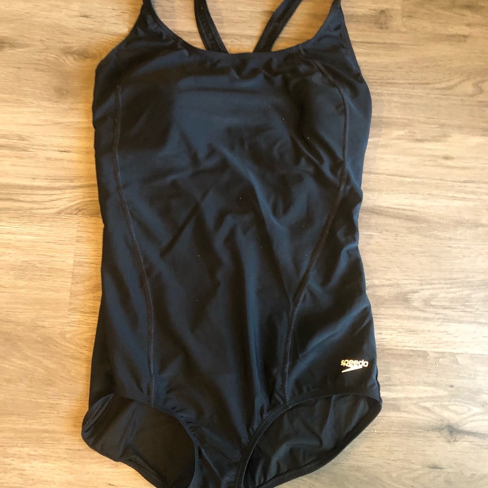Speedo Women's Classic Black One Piece Swimsuit - Picture 4 of 7